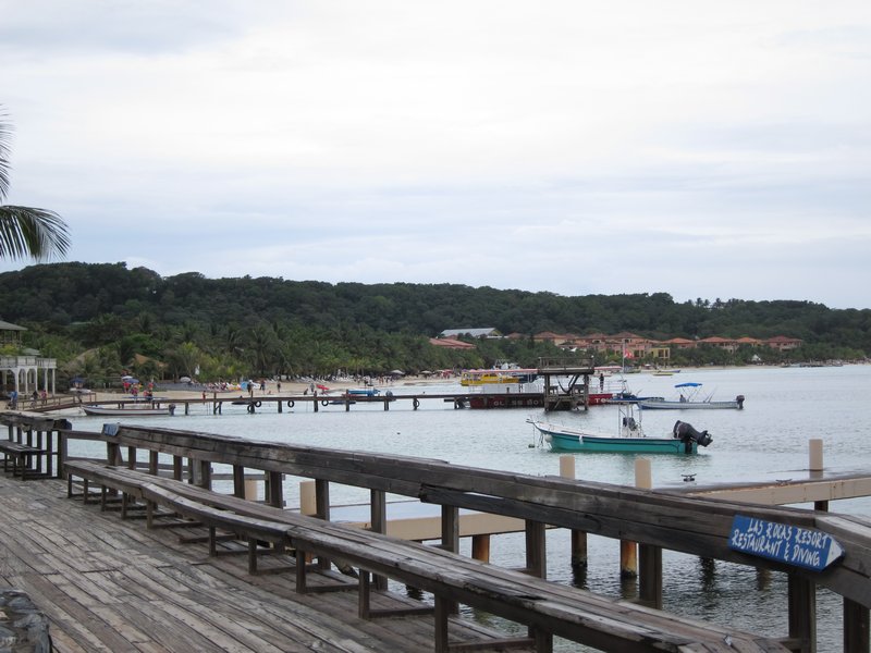 A dreary day at West Bay, Roatan