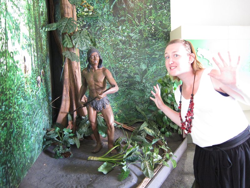 Suddenly, in the middle of the National Museum, we were attacked by a native tribesman!