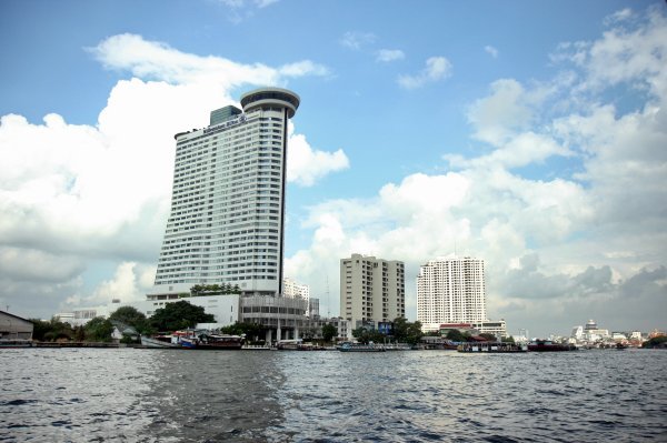Bangkok Hilton from river Ferry