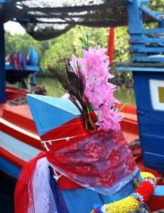 Tet Boat Decoration