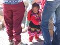 A little girl in traditional clothes