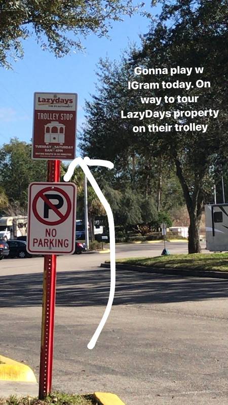 LazyDays shuttle stop