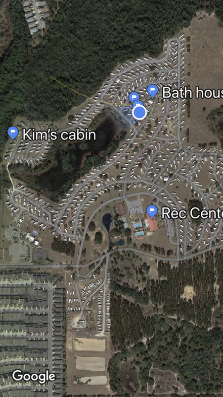 I fooled around with google maps to show you our campground
