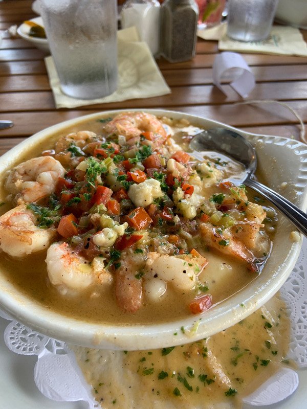 Shrimp and grits in St Augustine