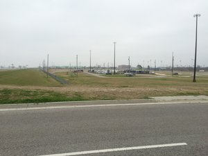 Our campground viewed from the Lake Pontchartrain levee