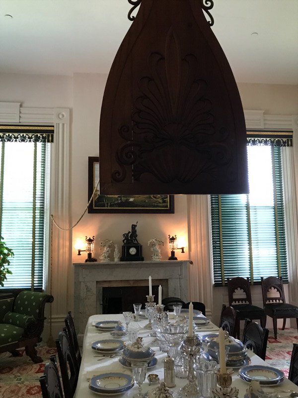 Shoo fly fan over dining room table