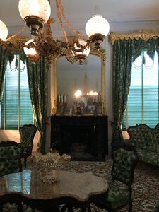 Formal living room room.  Note 24c gold cornices