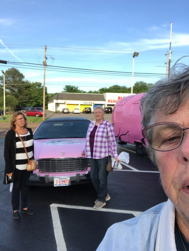 Pink Cadillac selfie