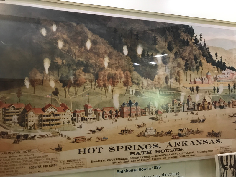 old postcard showing numerous hot springs