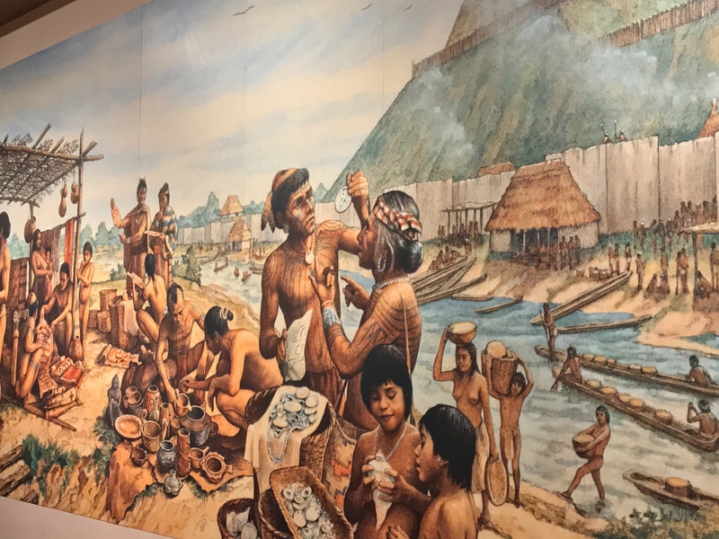 Mural of what the village might have looked like