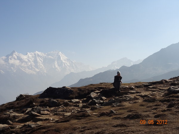 Nearly there to Langtang Lirung peak