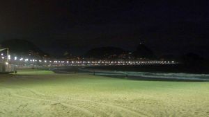 Copacabana Beach am Abend