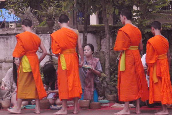 Alms Giving Ceremony in Lauang Prabang