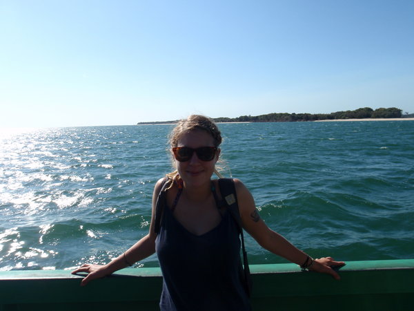 On the boat to Fraser Island
