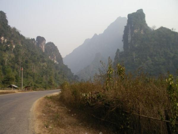 The road from Vang Vieng north