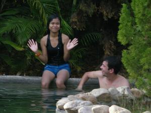 Ya and Niko at the hot springs, Pai
