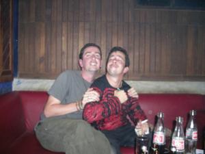 Roland and Niko getting drunk at BeBop bar, Pai