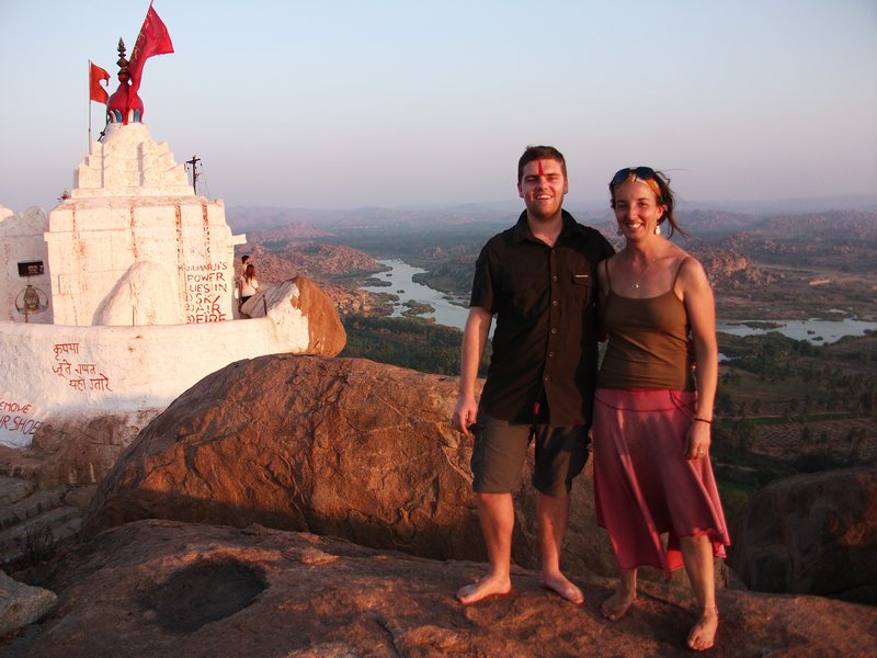 Mark and Tour Leader Jenny Hanuman temple