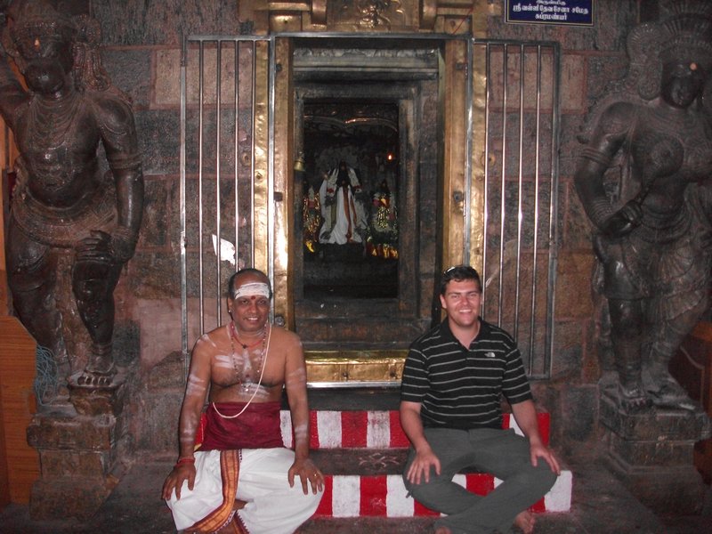 me and a holy man Meenakshi Sundareswarar Temple
