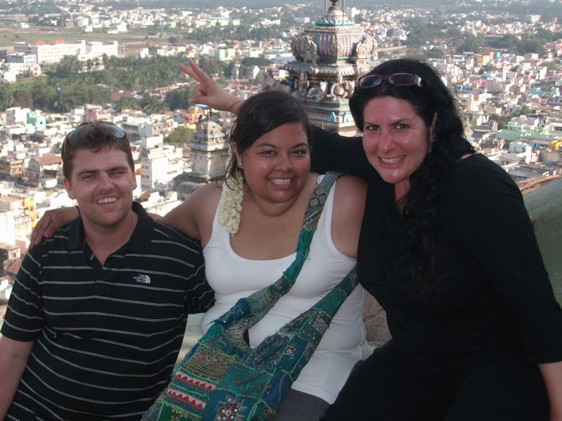 Mark, Sonia and Orna from Uchipillaiyar Koil rockfort temple