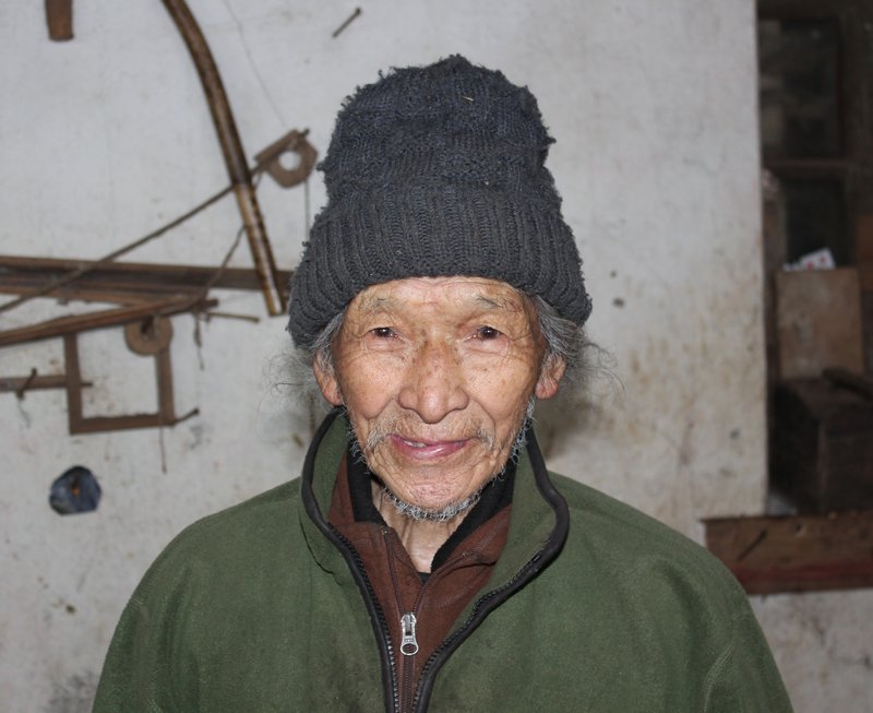 A woodworker at the Tibetan self help centre