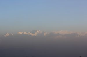 View of the world's third highest mountain, Kangchenjunga from Tiger Hill