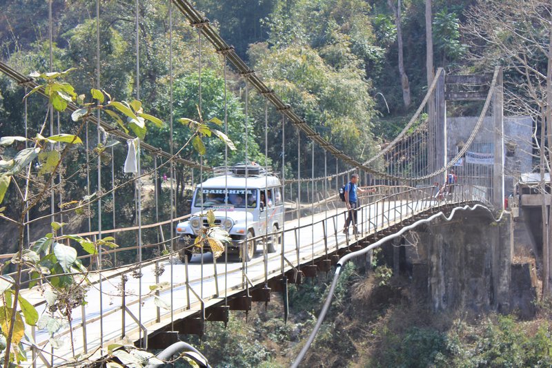The bridge entering Sikkim State