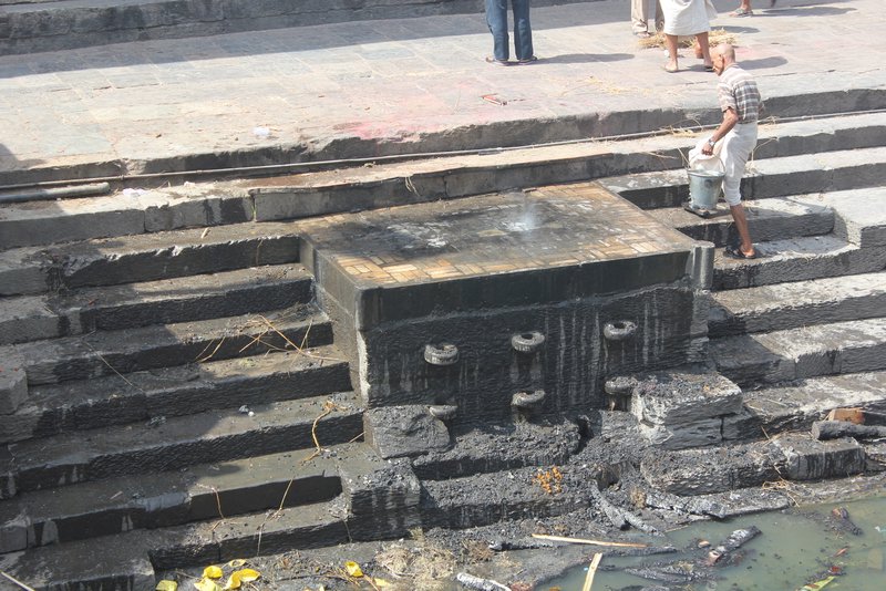 One of the Ghats at Pashupathinath Temple where rich people are cremeated