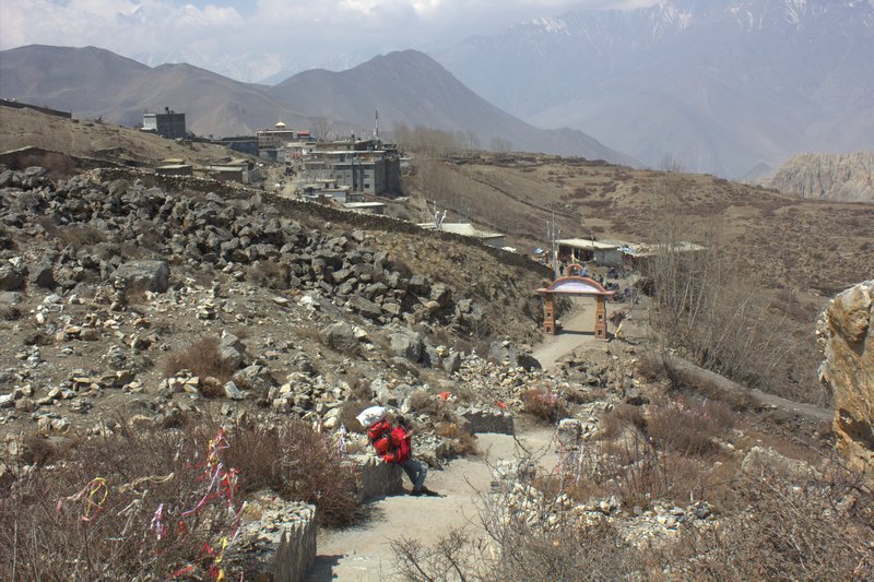 Arriving into Muktinath