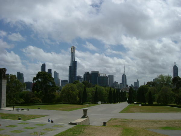 By the war memorial, King's Domain