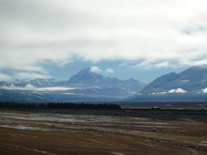 Distant view of Mount Cook