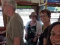 riding the trolley to the market