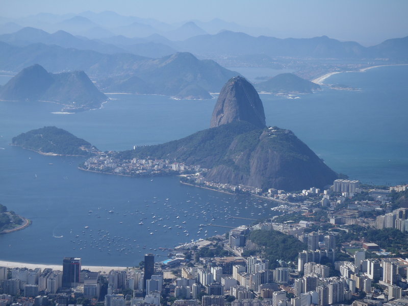 View of sugar loaf mountain from Christ the Redeemer