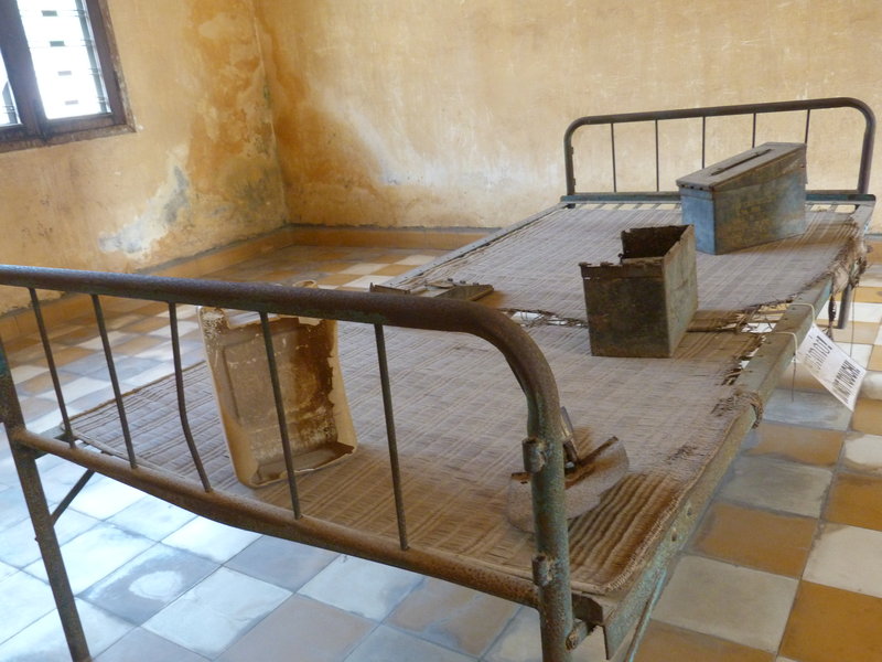 One of the torture rooms with bed in situ