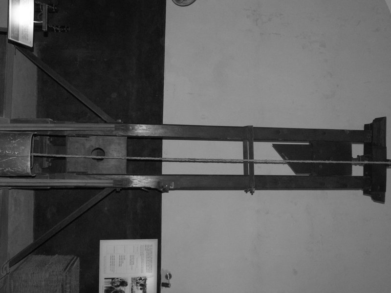 The guillotine at the prison.. Headache!