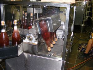 bottling process in action