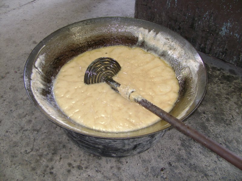 Making Coconut sugar