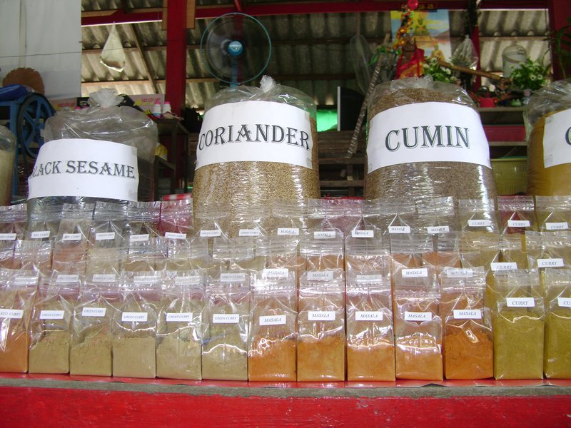 Fresh spices at the floating market