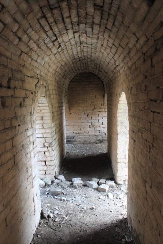Inside a guard tower