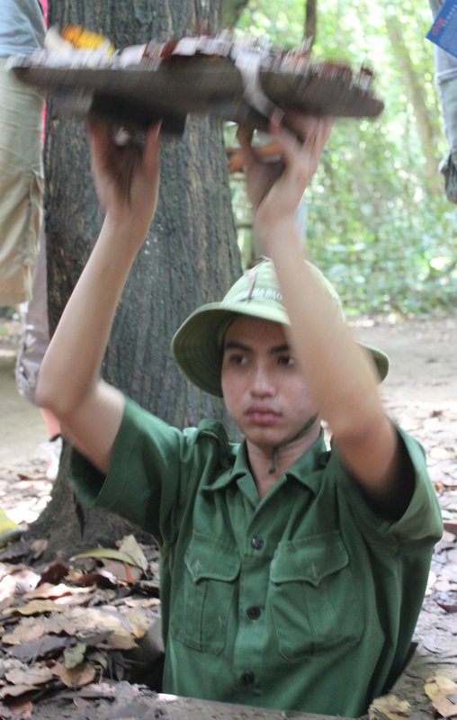 VC Entering the Cu Chi Tunnel