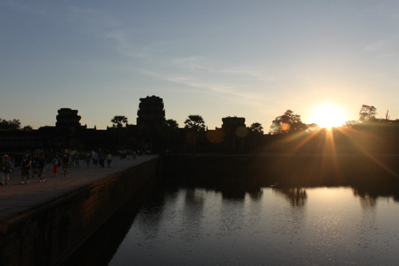 Huge moat and river that surrounds Angkor