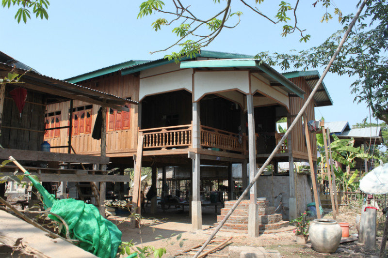 Typical Lao house on stilts