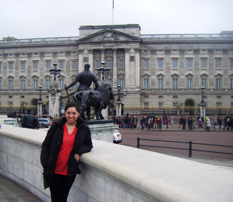Me outside of Buckingham Palace