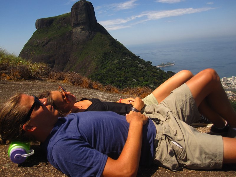 Relaxing at the top of Rio