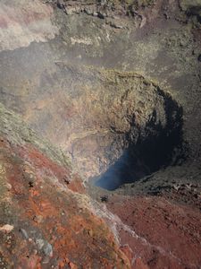 Smoldering crater