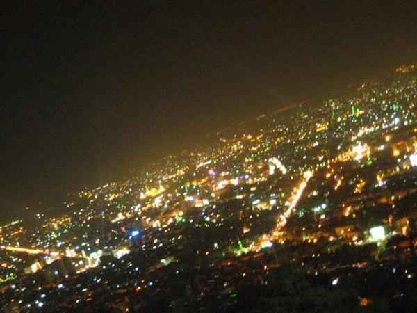 Night view from Kassioun, Damascus