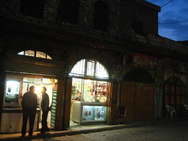 Night storefront, Aleppo