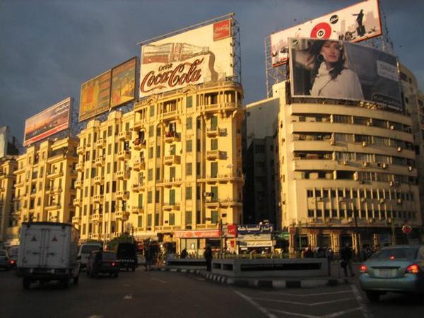 Dusk in Midan Tahrir, Cairo