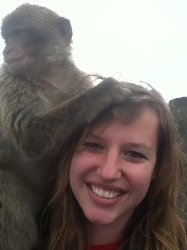 Monkey on head!