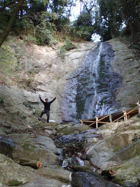 Climbing the waterfall